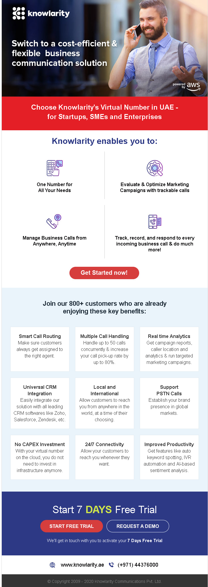 Knowlarity’s Virtual Number in UAE